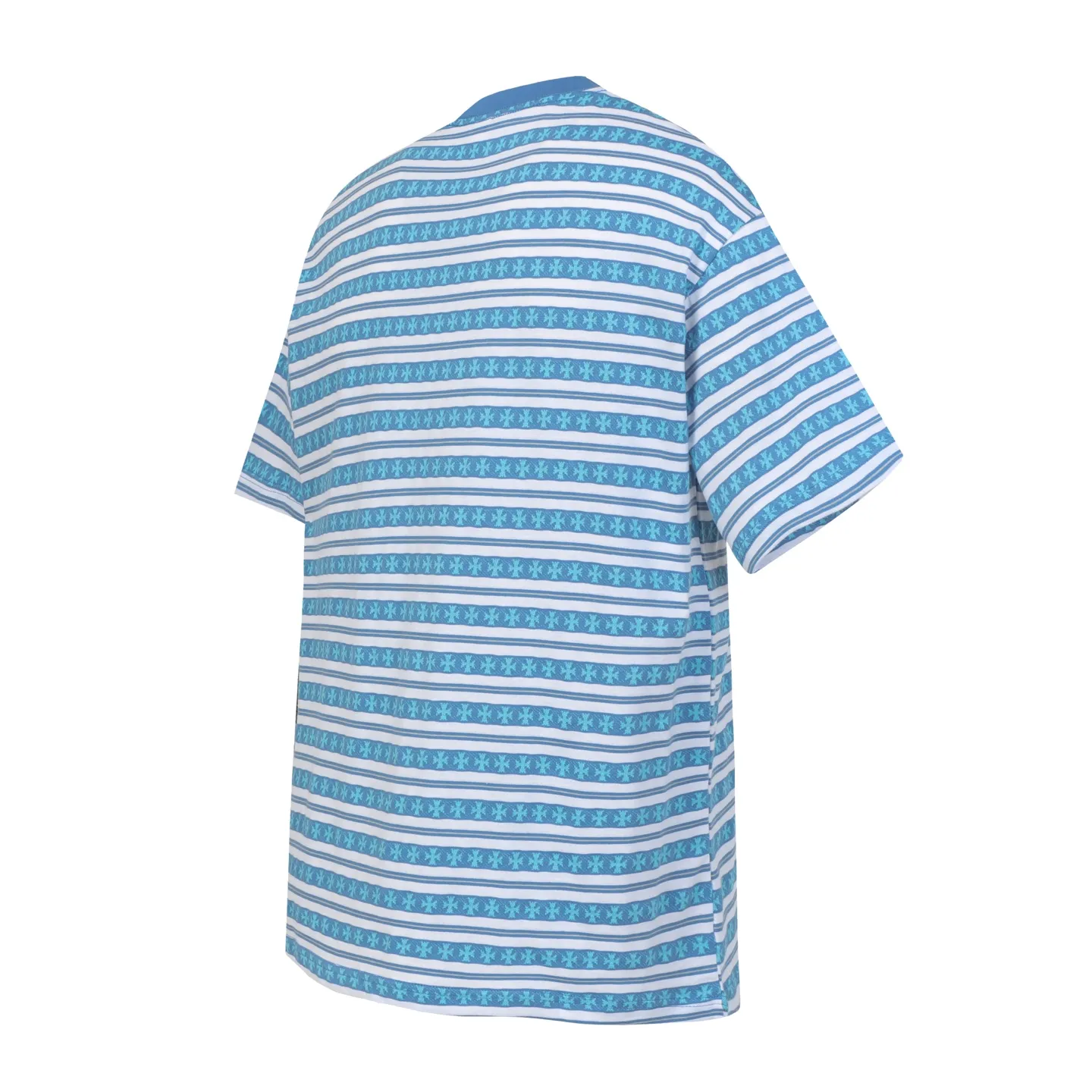 P160 -Chrome Hearts/Chrome Hearts 25ss season's most popular striped yarn-dyed short-sleeved T-shirt -High weight, high density and high quality. The wool is soft, delicate and skin-friendly. It feels soft and silky. It has excellent warmth and skin-friendly properties. -Custom-woven and dyed, no color difference, no matter the fabric or workmanship details. Overwhelms the ordinary version on the market. -Colour: Gray Blue Green -Size: S M L XL